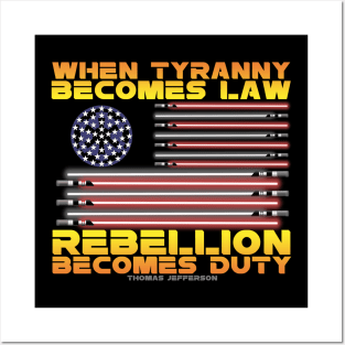 Rebellion Thomas Jefferson Quote Posters and Art